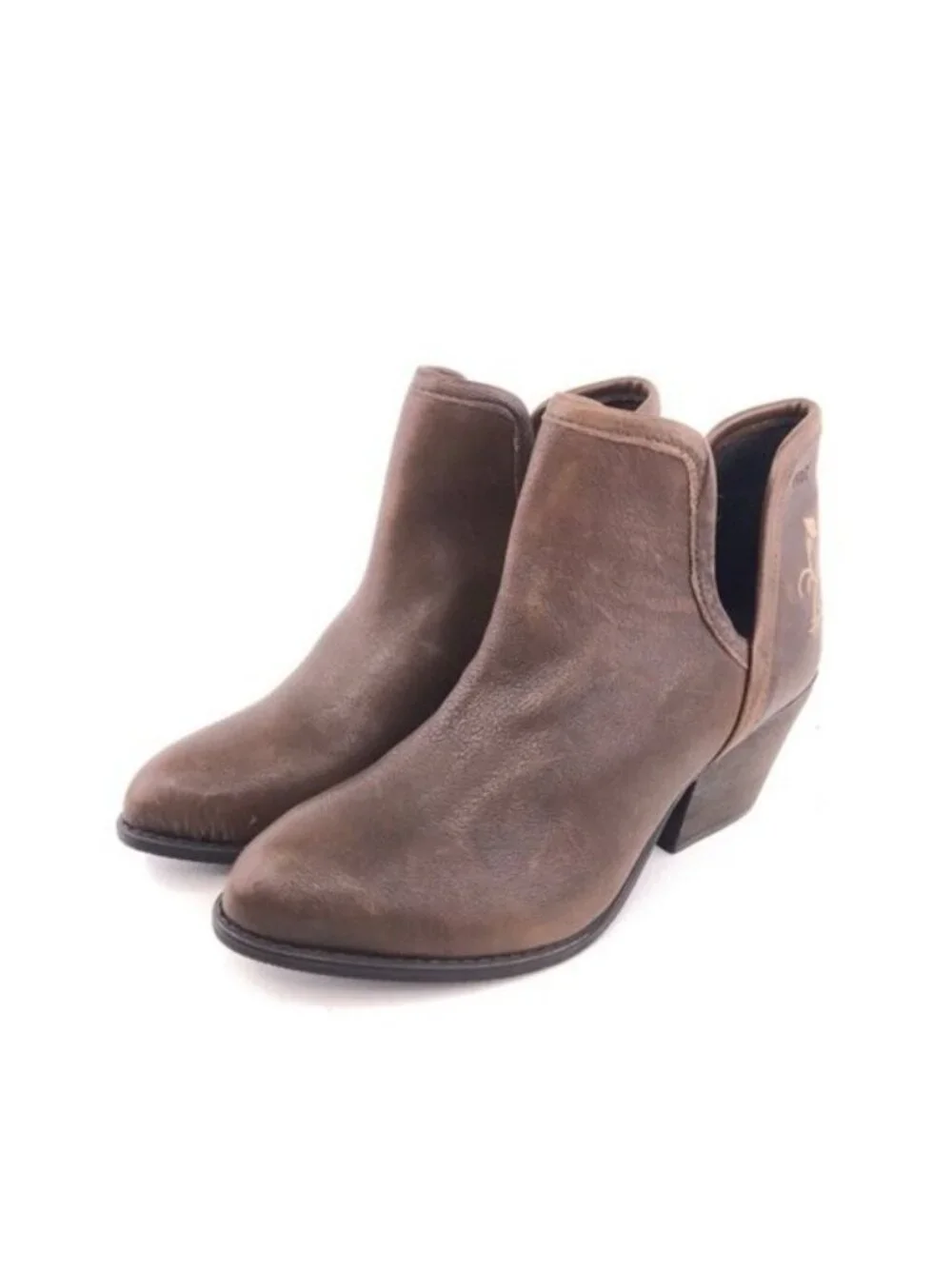 Musse & Cloud Ashila Brown Leather Ankle Boots 7
